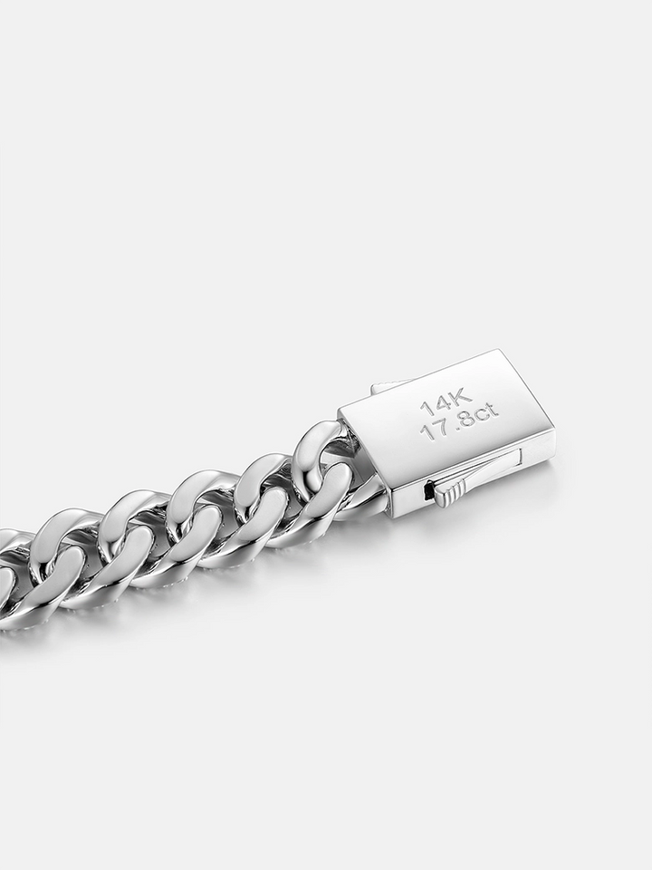 Made To Order 16MM S925 Single Row Moissanite Cuban Bracelet