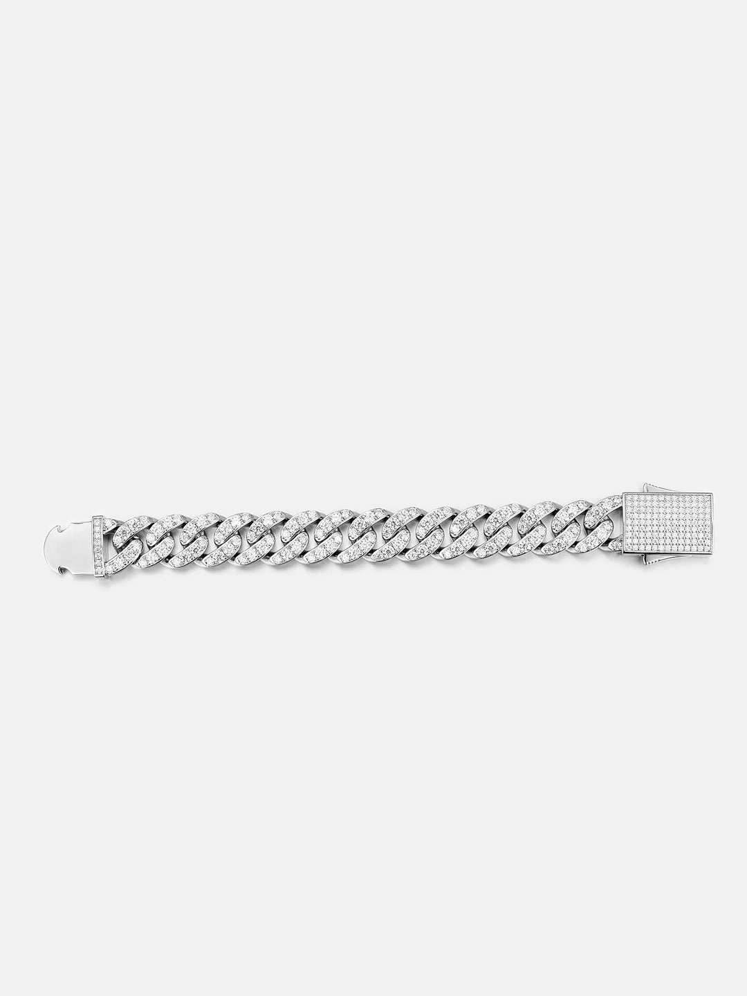 Made To Order 16MM S925 Single Row Moissanite Cuban Bracelet