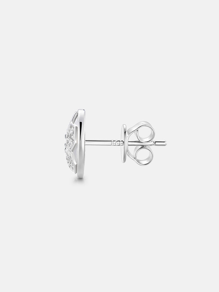 Soccer Black & White Moissanite Stud Earrings - ICEGIANT