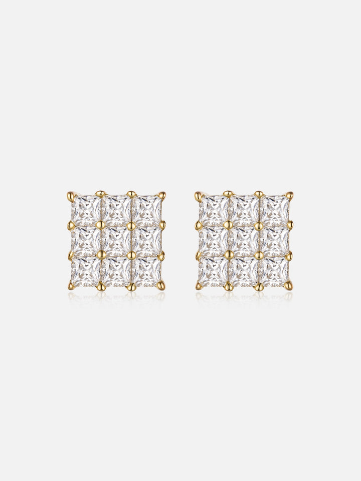Moissanite Princess Cut Stud Earrings