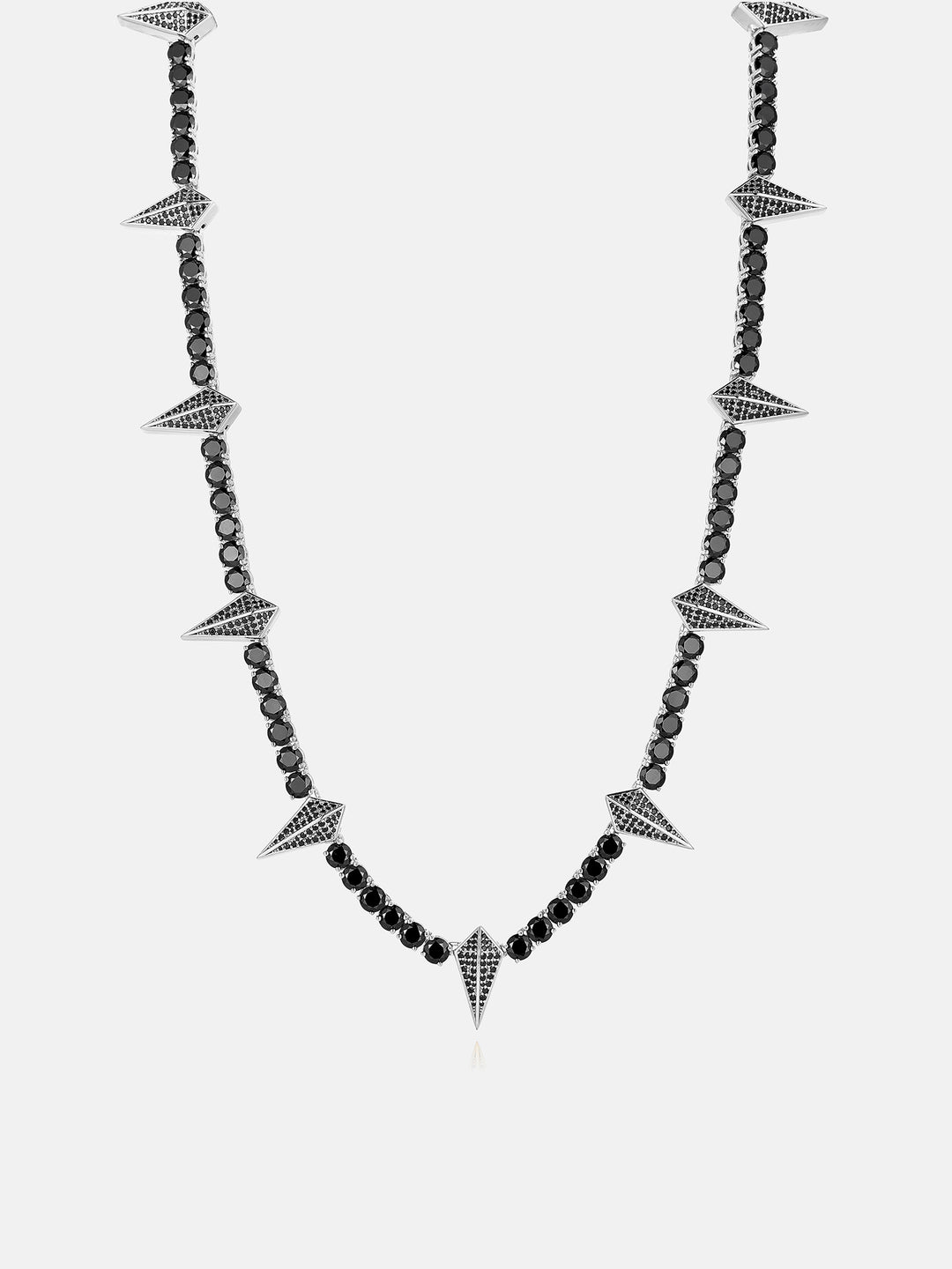 S925 Thorn Black Moissanite Tennis Chain
