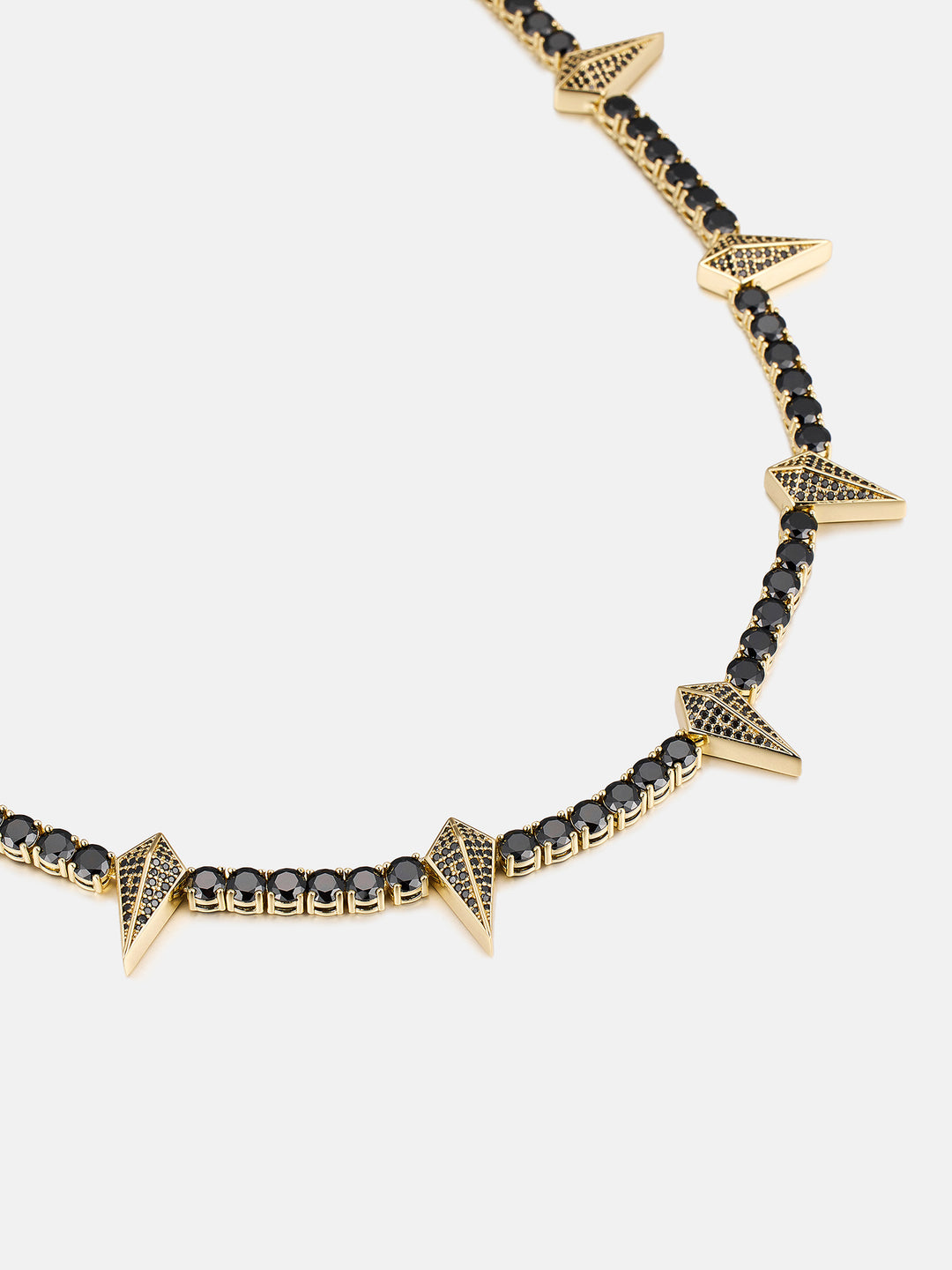 S925 Thorn Black Moissanite Tennis Chain