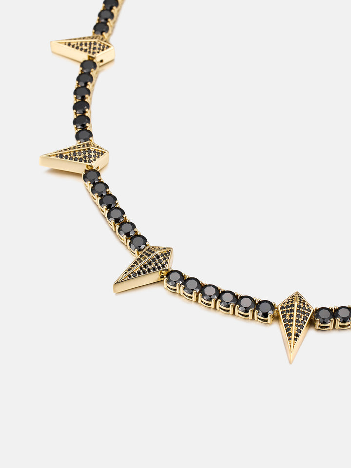 S925 Thorn Black Moissanite Tennis Chain