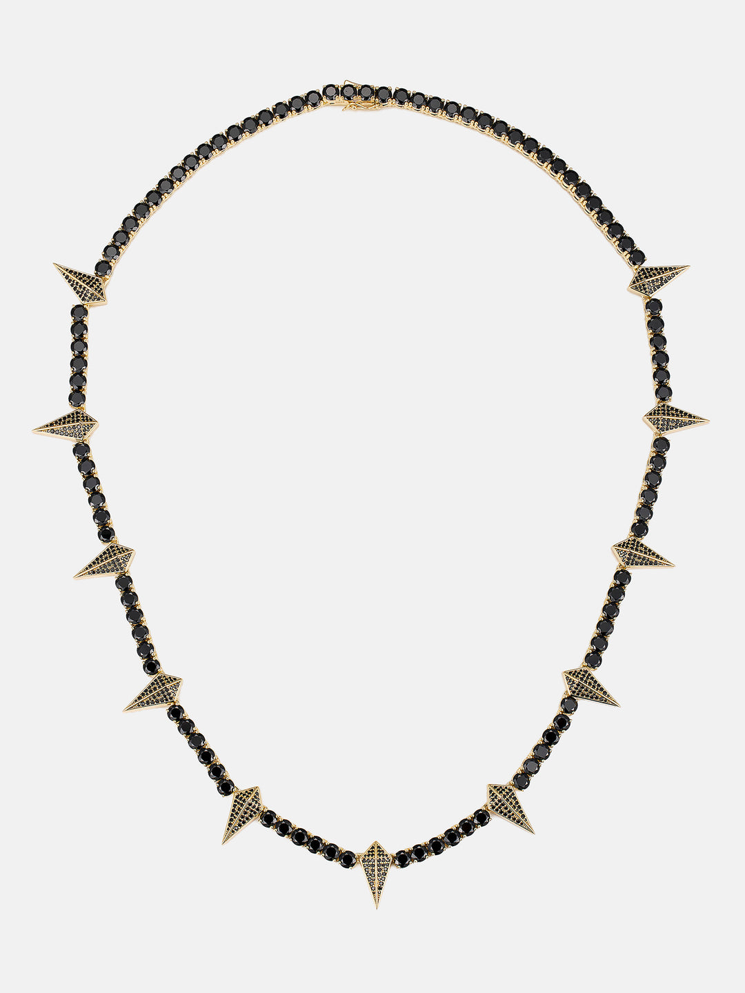 S925 Thorn Black Moissanite Tennis Chain