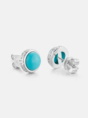 S925 Turquoise Stud Earrings