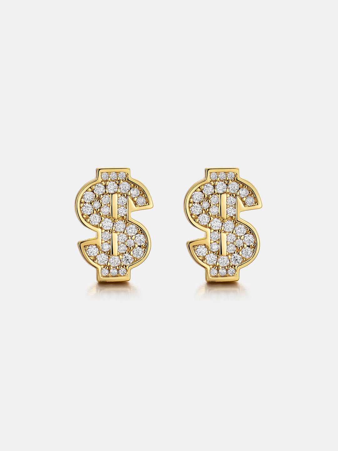 S925 Dollar Sign Stud Earrings