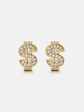 S925 Dollar Sign Stud Earrings