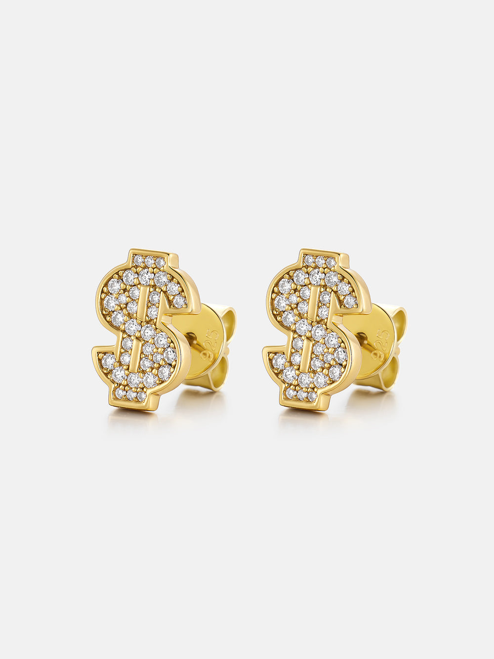 S925 Dollar Sign Stud Earrings