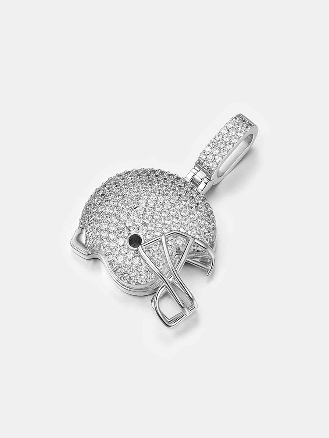 S925 Moissanite Football Helmet Pendant