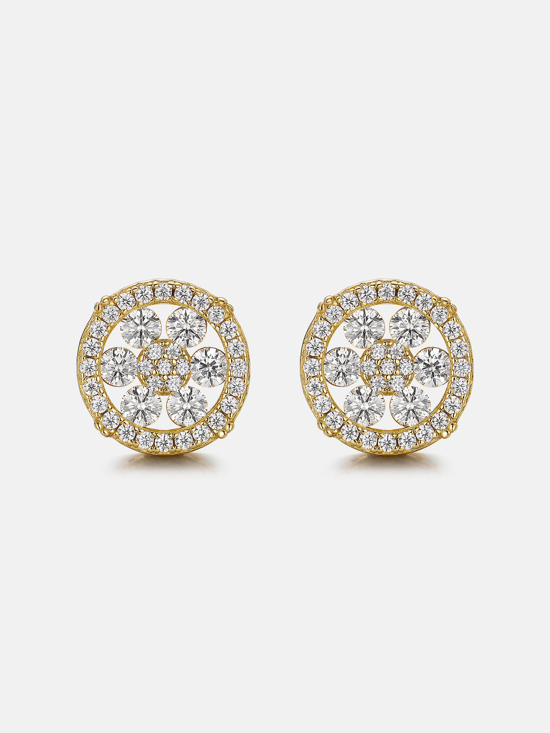 S925 Moissanite Iced Cluster Earrings