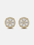S925 Moissanite Iced Cluster Earrings