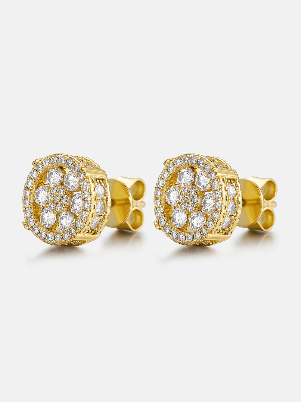 S925 Moissanite Iced Cluster Earrings
