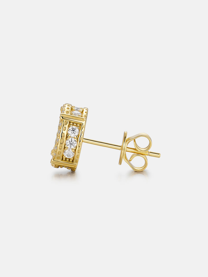 S925 Moissanite Iced Cluster Earrings