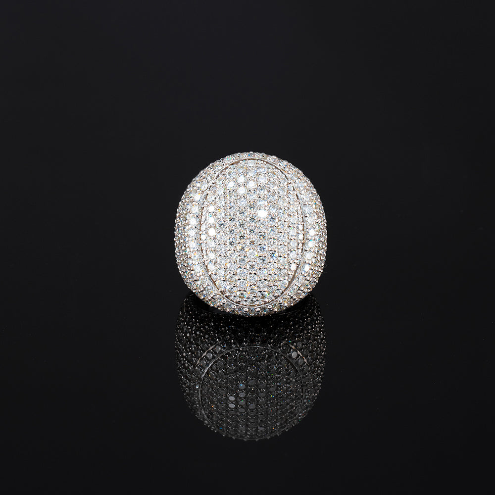 S925 Moissanite Large Oval Ring