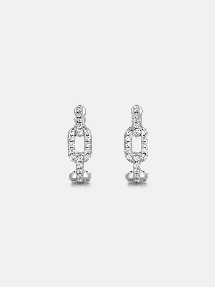 S925 Moissanite Mariner Link Earrings