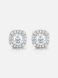 S925 Moissanite Micro Square Stud Earrings