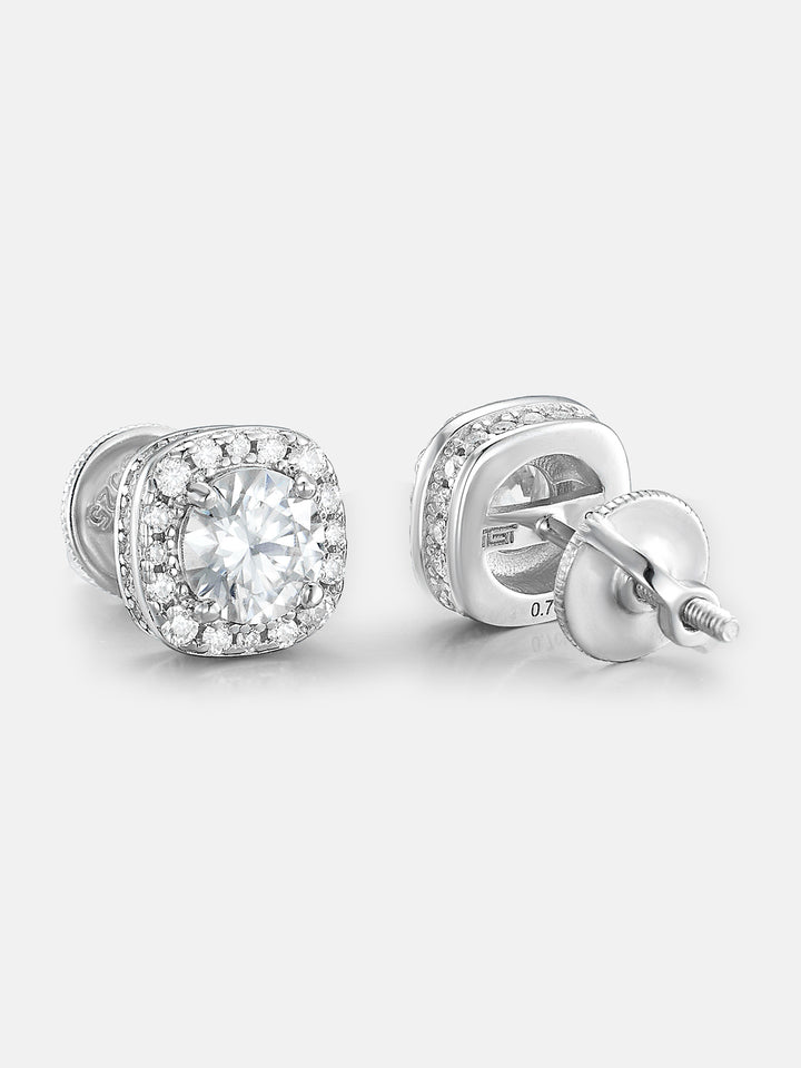 S925 Moissanite Micro Square Stud Earrings
