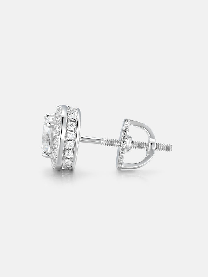 S925 Moissanite Micro Square Stud Earrings