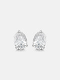 S925 Moissanite Pear Cut Stud Earrings - 2.4 Carat Total