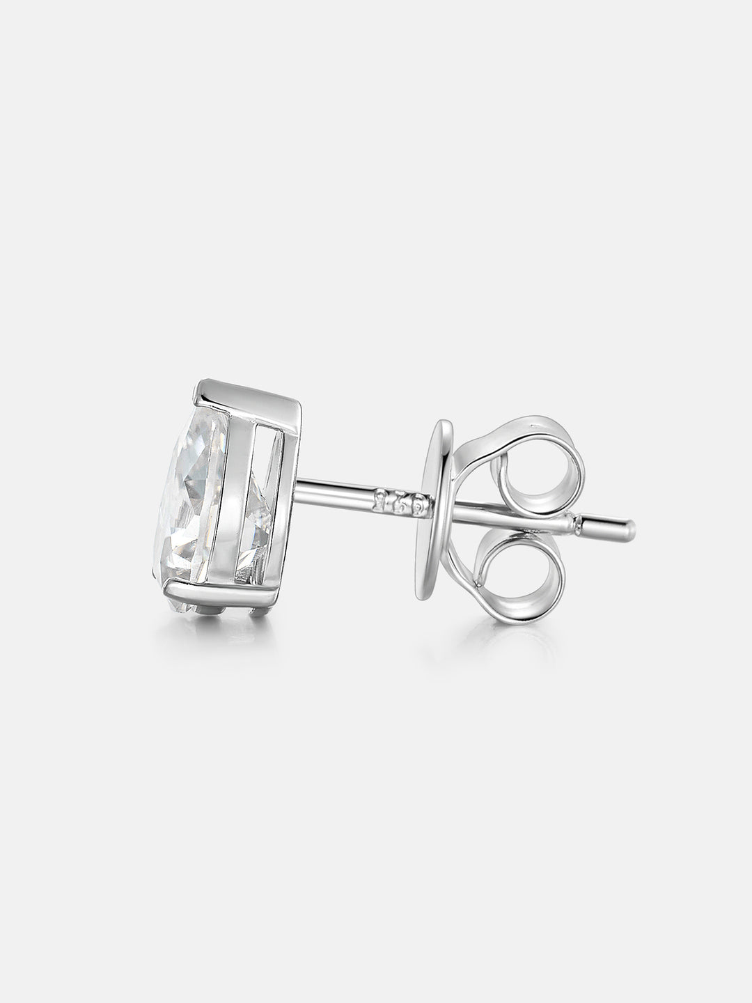 S925 Moissanite Pear Cut Stud Earrings - 2.4 Carat Total