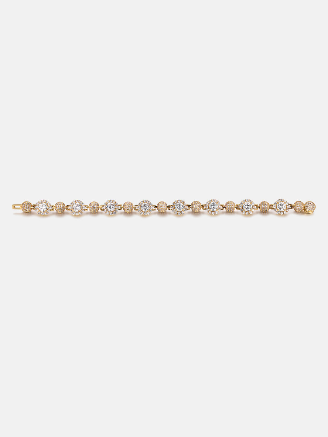 S925 Moissanite Round Ball Flower Bracelet