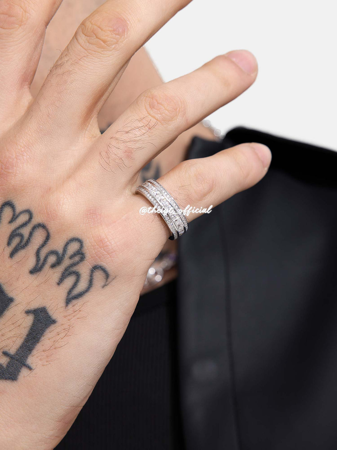 S925 Moissanite Single Row Baguette Band Ring