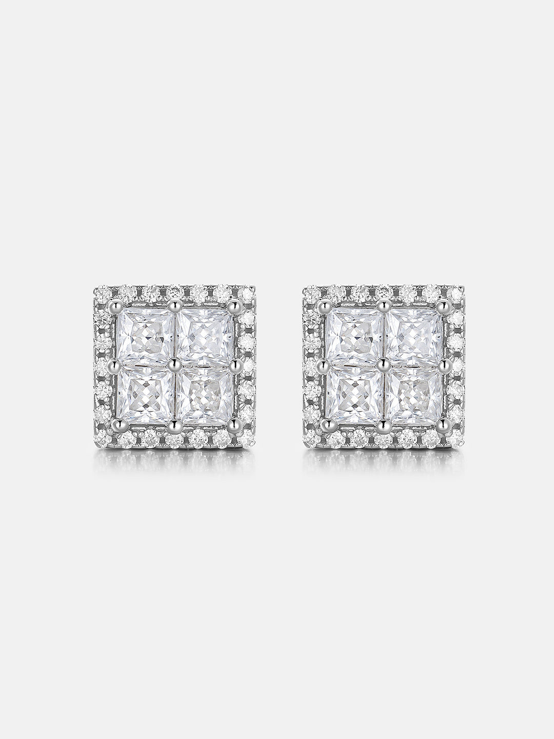 S925 Moissanite Square Earrings
