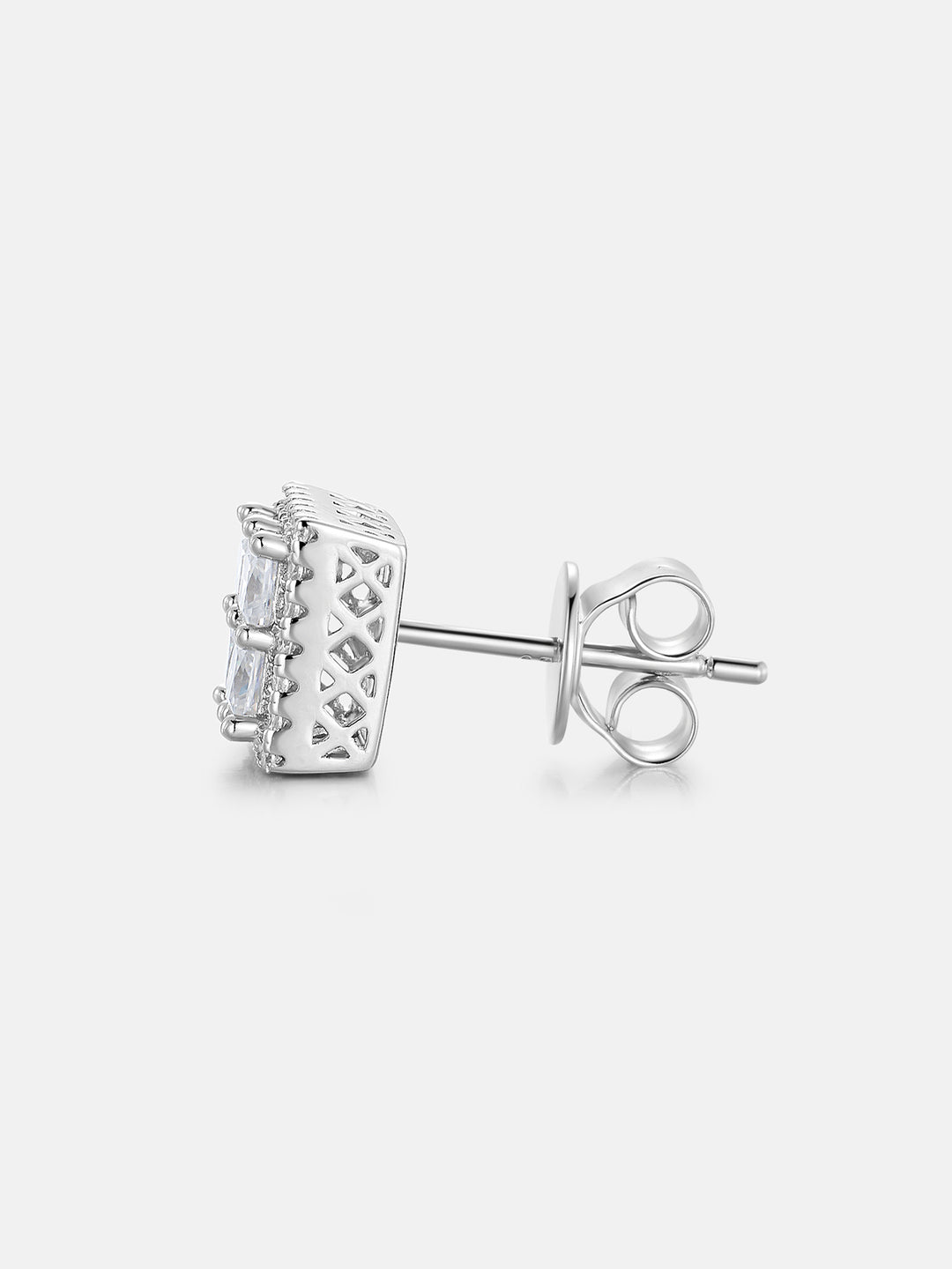 S925 Moissanite Square Earrings