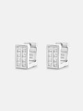 S925 Rectangular Princess Cut Earrings