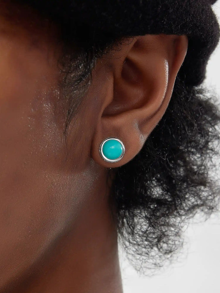 S925 Turquoise Stud Earrings