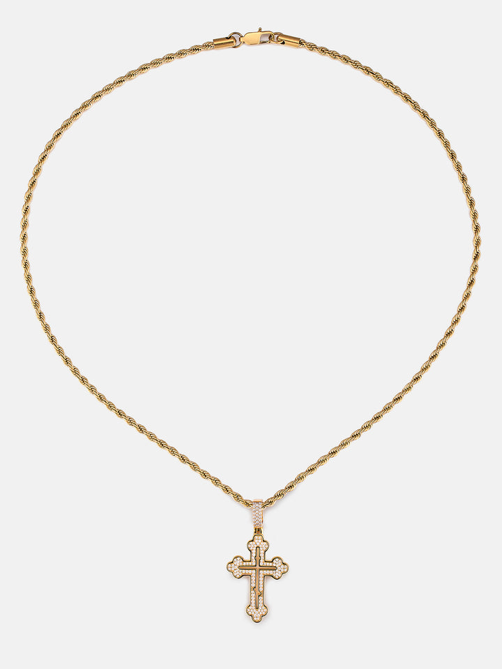 S925 moissanite Micro Cross Pendant