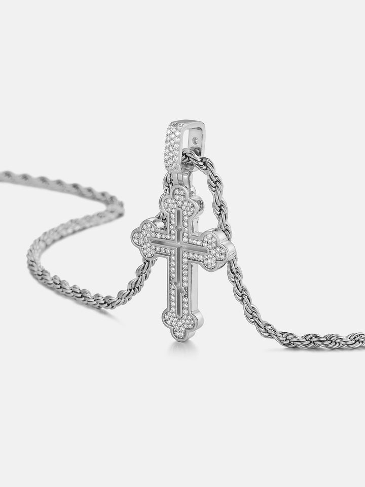 S925 moissanite Micro Cross Pendant