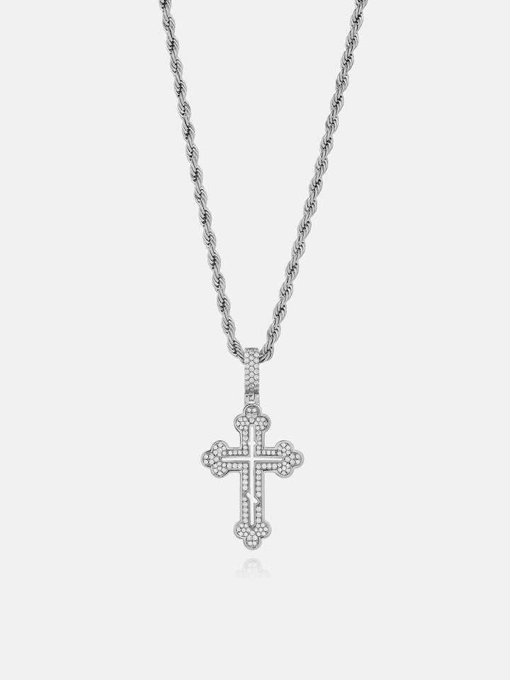 S925 moissanite Micro Cross Pendant