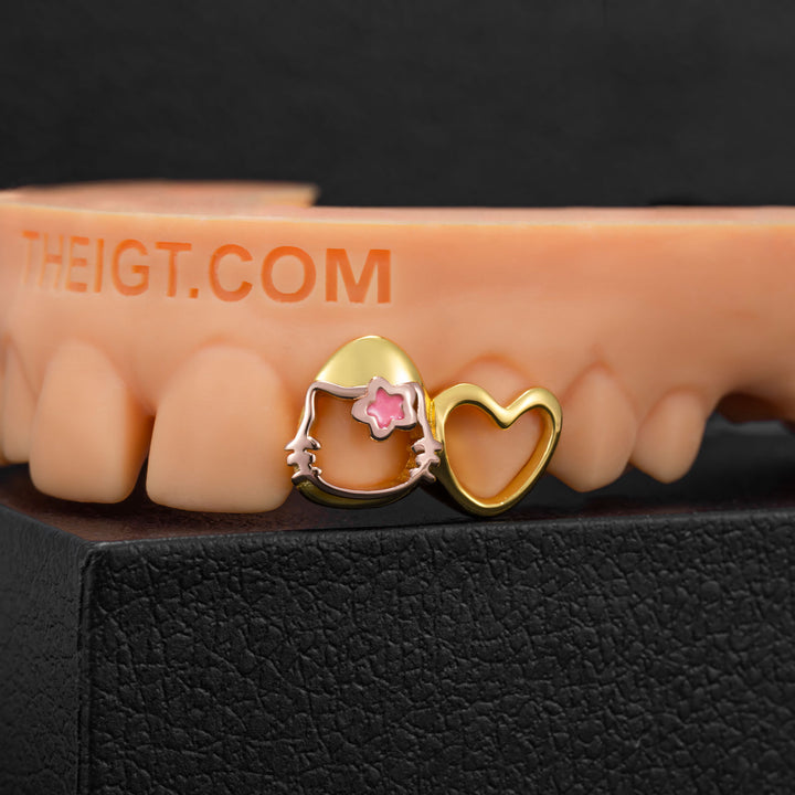 Sakura Kitty Heart Cut-Out Grillz