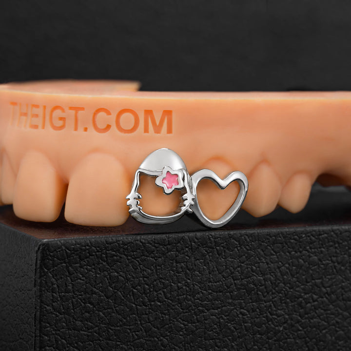Sakura Kitty Heart Cut-Out Grillz