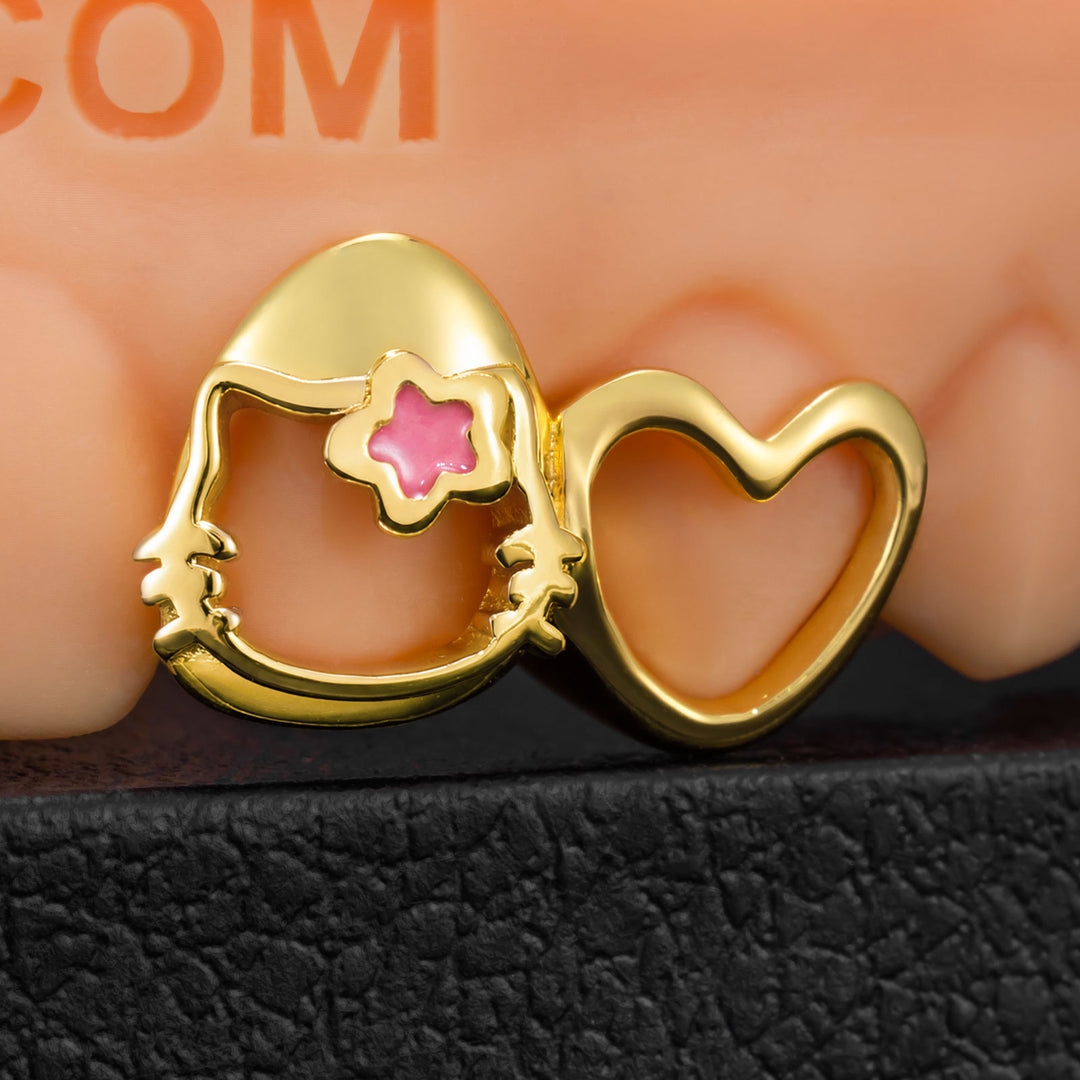 Sakura Kitty Heart Cut-Out Grillz