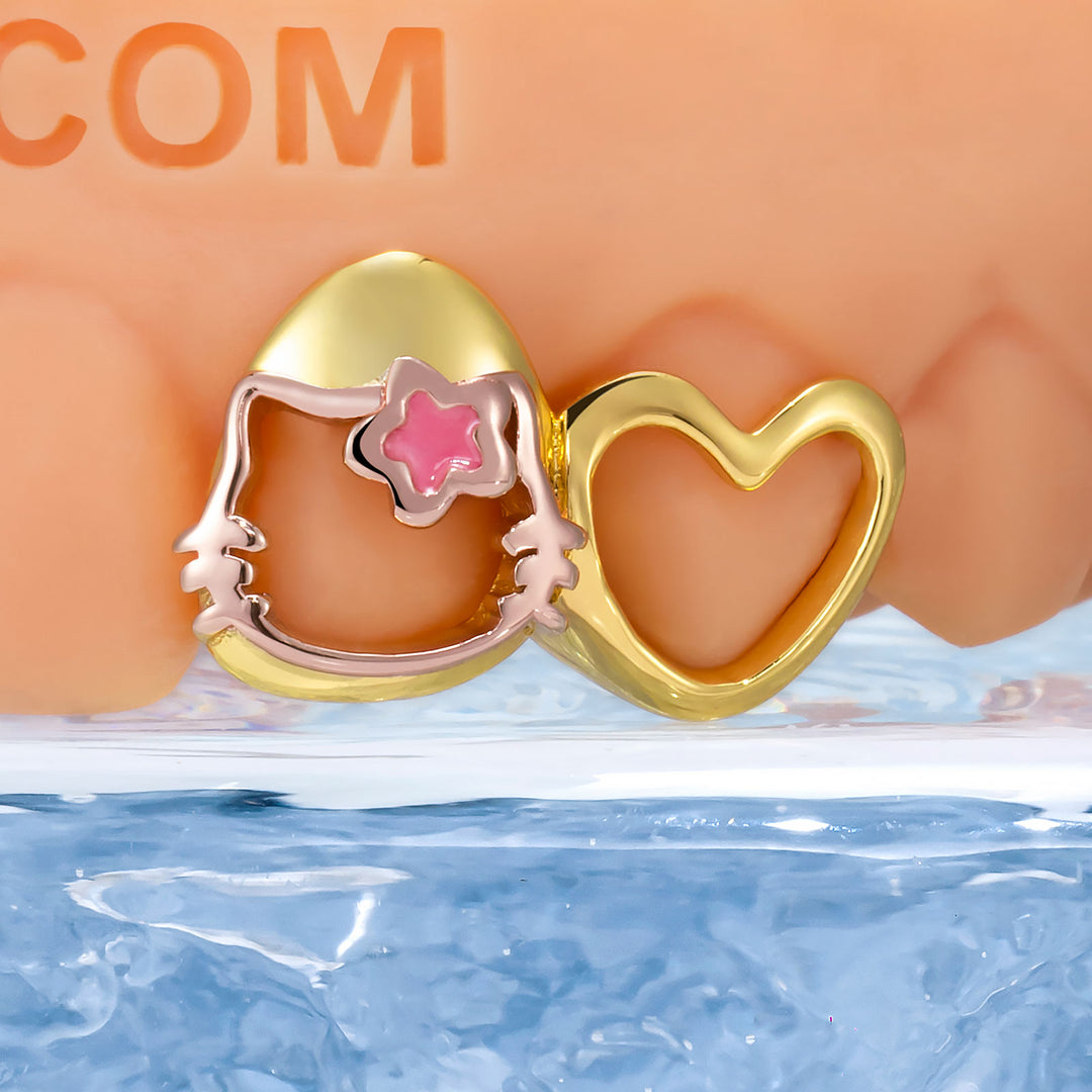 Sakura Kitty Heart Cut-Out Grillz