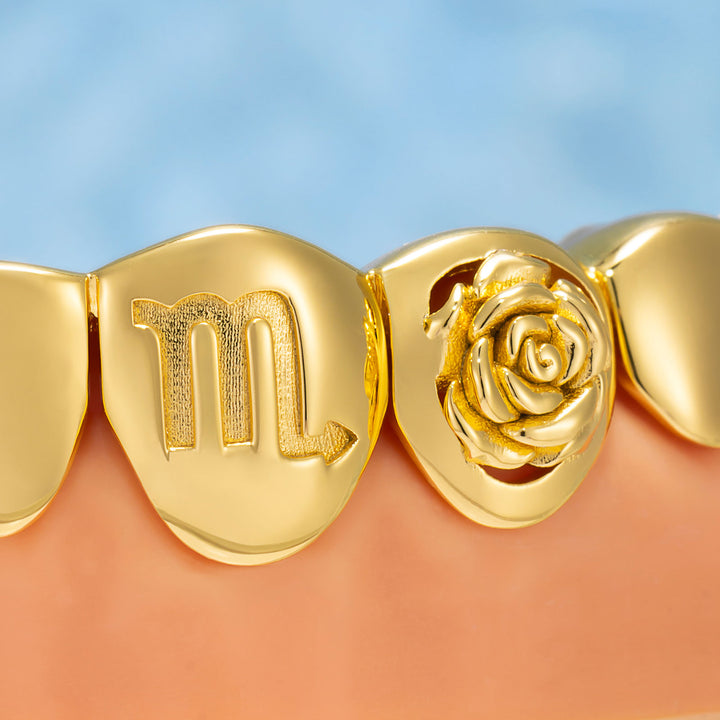 "Scorpio Rose" Mystic Open Face Grillz