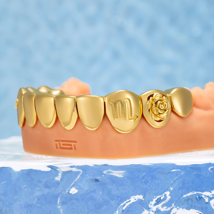 "Scorpio Rose" Mystic Open Face Grillz