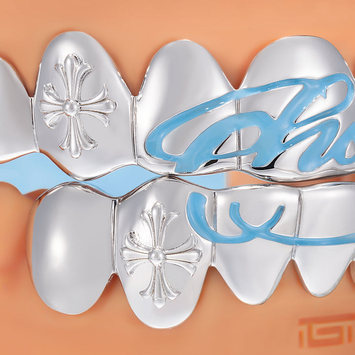 Script Gothic Cross Solid Grillz