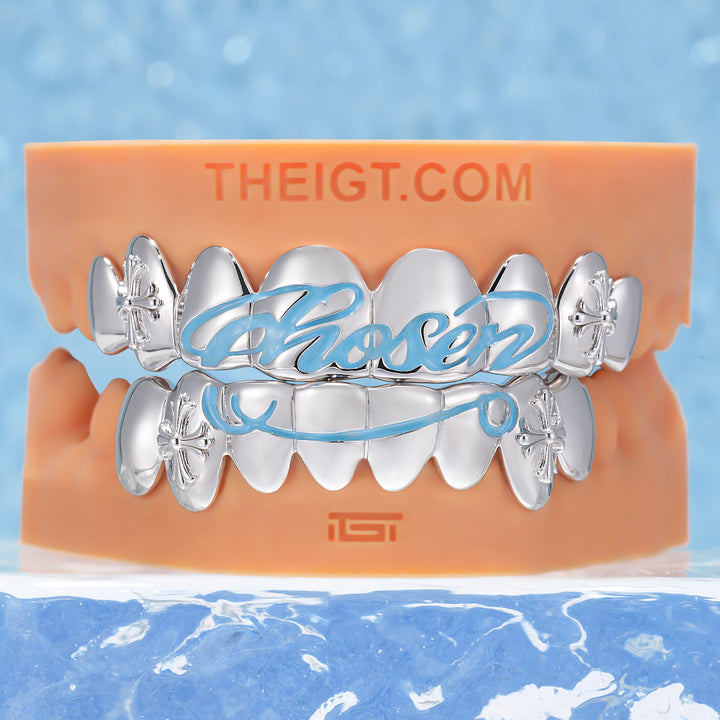 Script Gothic Cross Solid Grillz