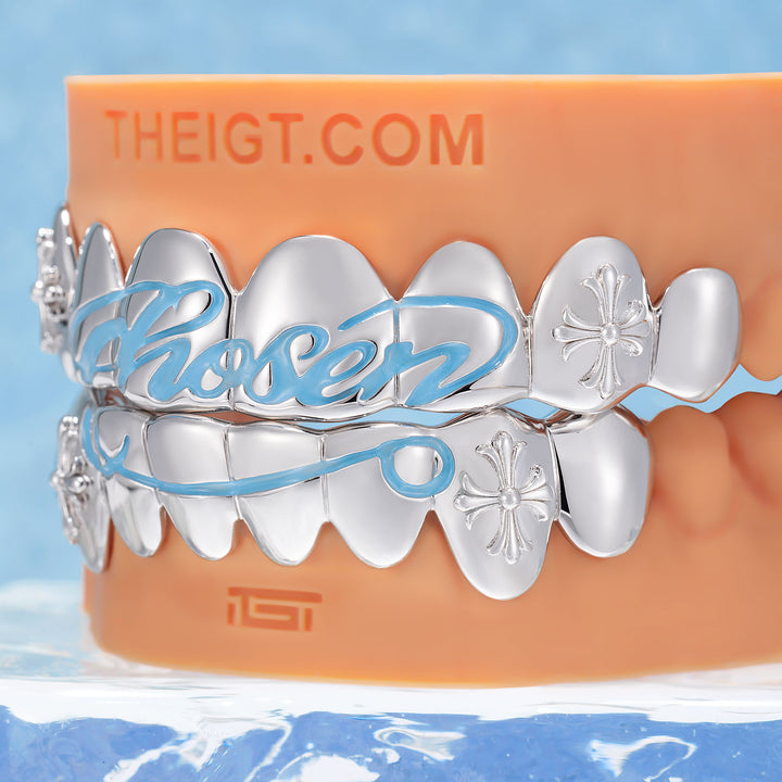 Script Gothic Cross Solid Grillz