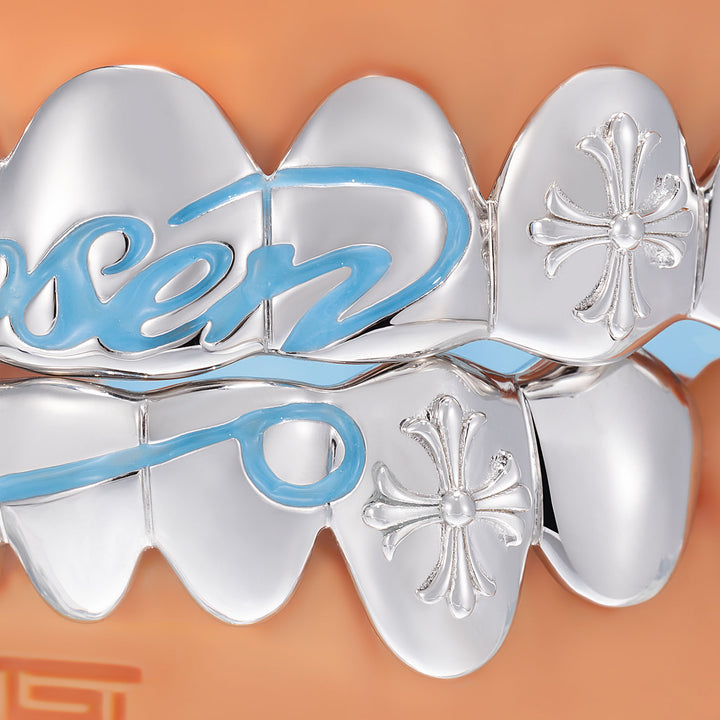 Script Gothic Cross Solid Grillz