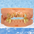 Script Initial Grillz w Leopard Print