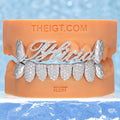 Script Name W Diamond Cut Iced Grillz