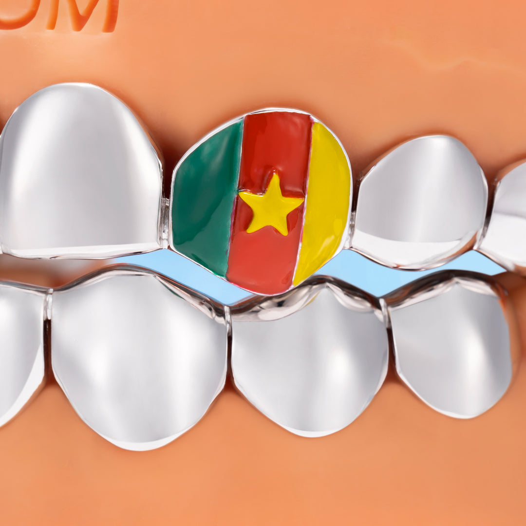 Silver African Flag Grillz