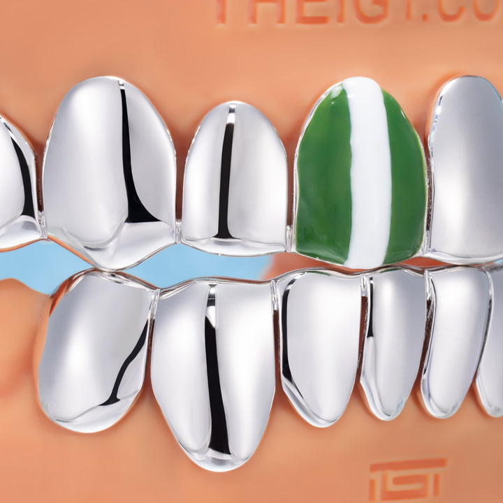 Silver African Flag Grillz