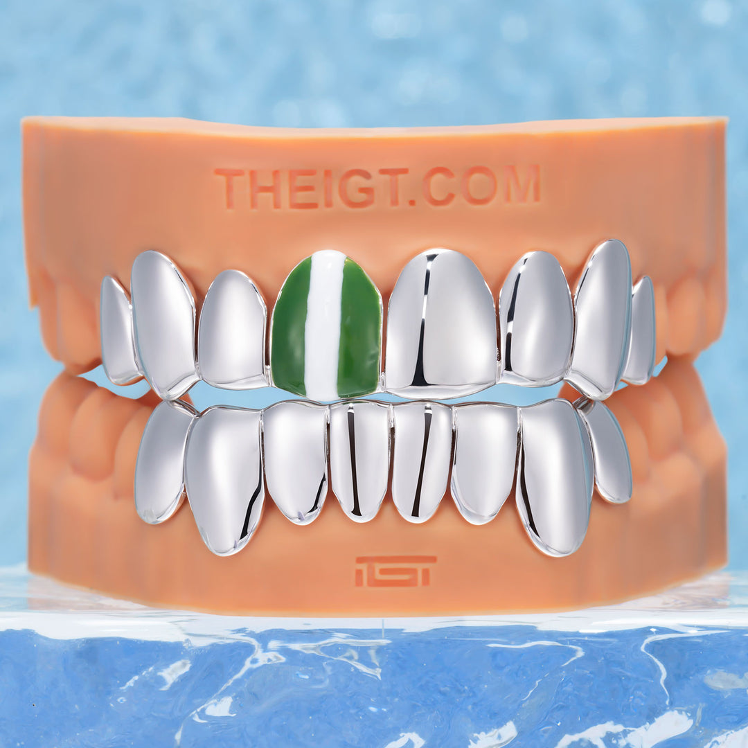 Silver African Flag Grillz