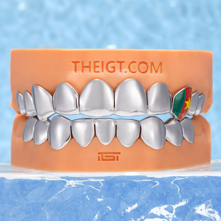 Silver African Flag Grillz