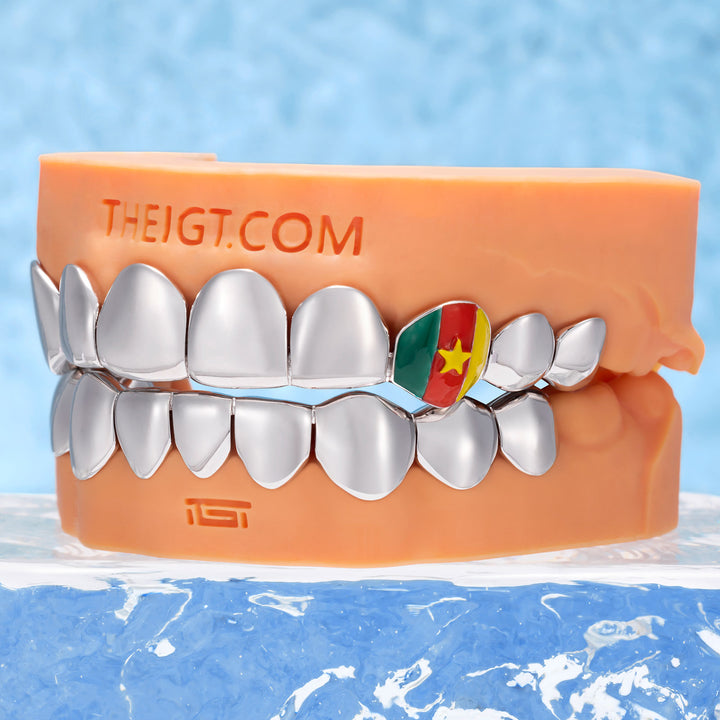 Silver African Flag Grillz